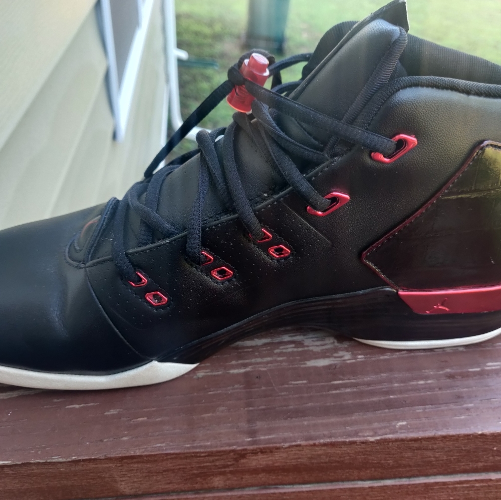 Nike Air Jordan 17 + XVII Retro Black Red Chicago Bulls Men’s Size 12 - Picture 10 of 13